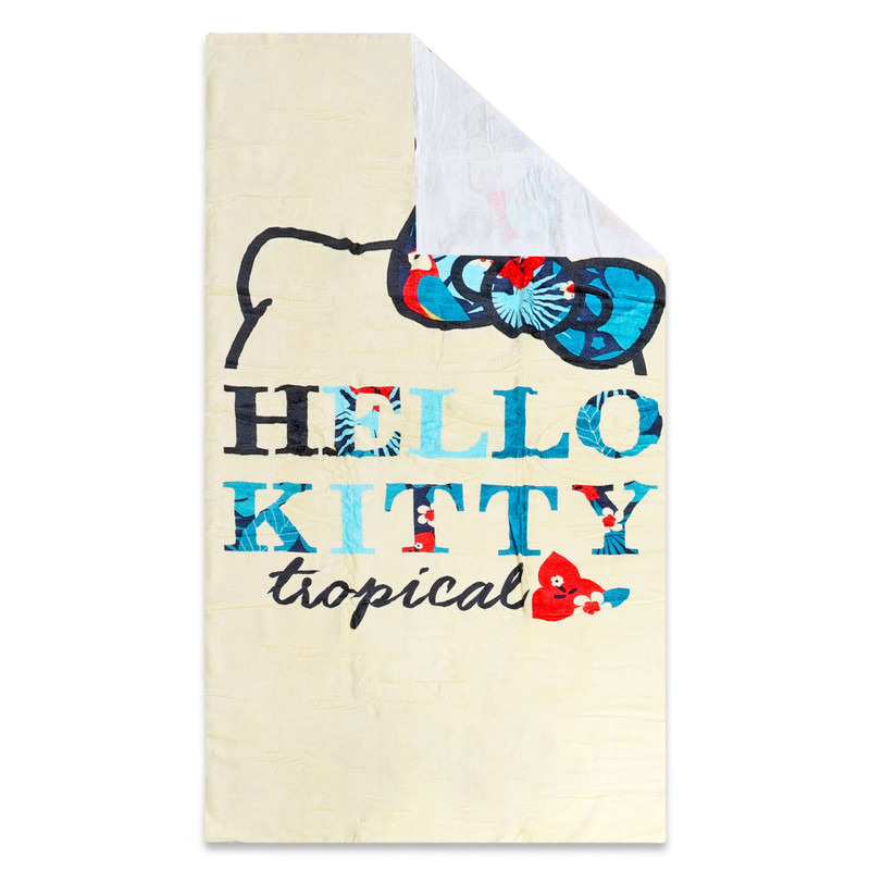 Sanrio Hello Kitty Printed Beach Towel Light 70x140 Cm - Beige
