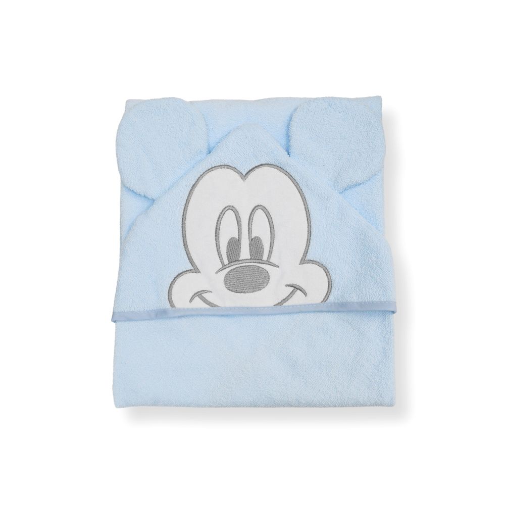 Disney - Mickey Mouse Baby Hooded Towel Gift Set - Blue - 5 Pc Set