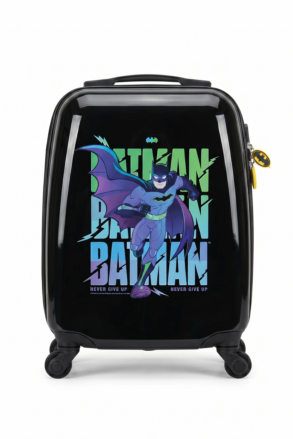 Warner Bros. - Batman Design Kids Trolley Luggage - Black - 16-Inch