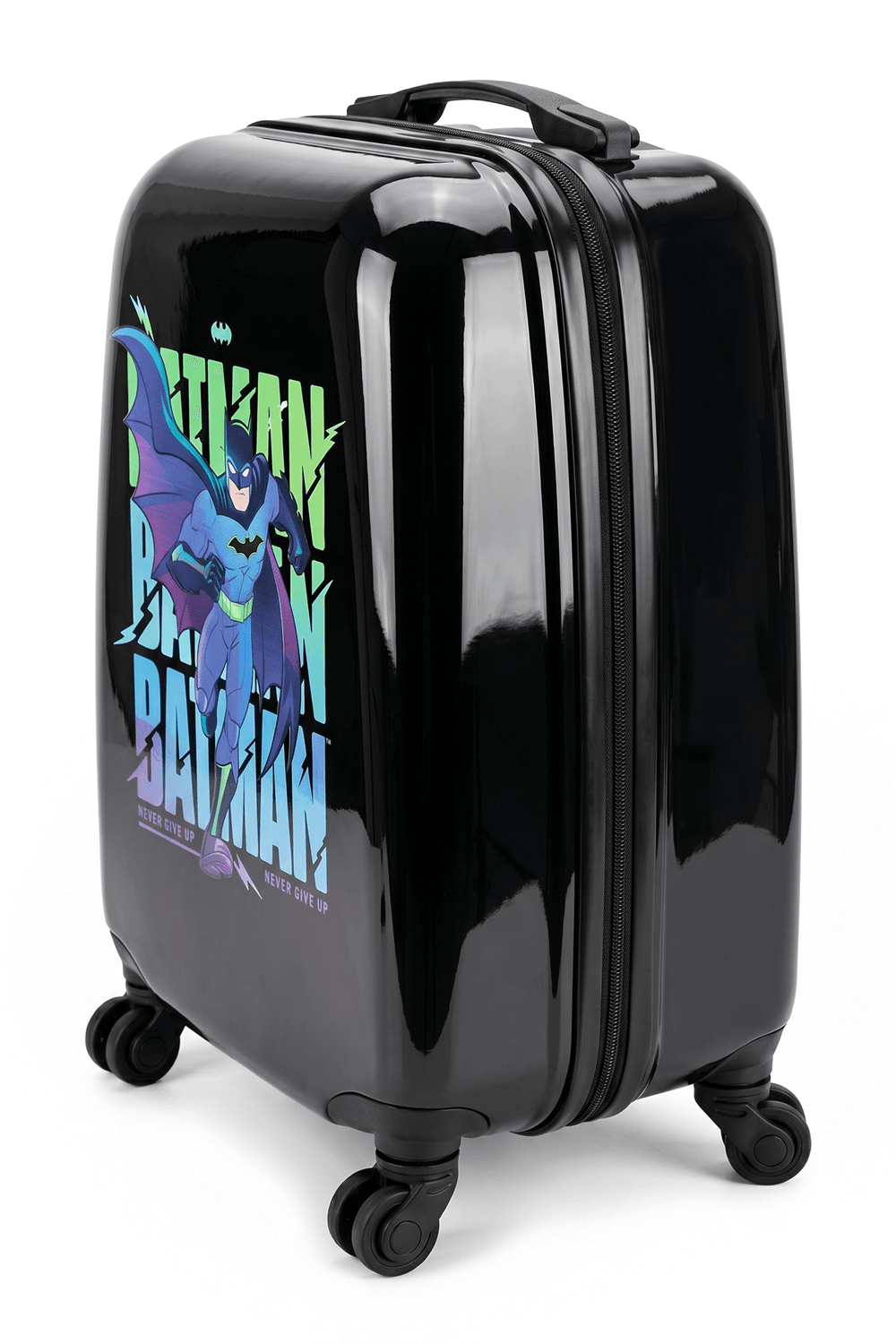 Warner Bros. - Batman Design Kids Trolley Luggage - Black - 16-Inch