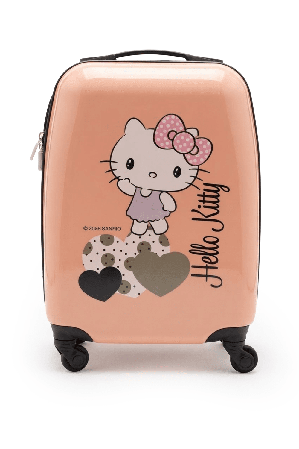 Sanrio - Hello Kitty Design Kids Trolley Luggage - Peach - 16-Inch