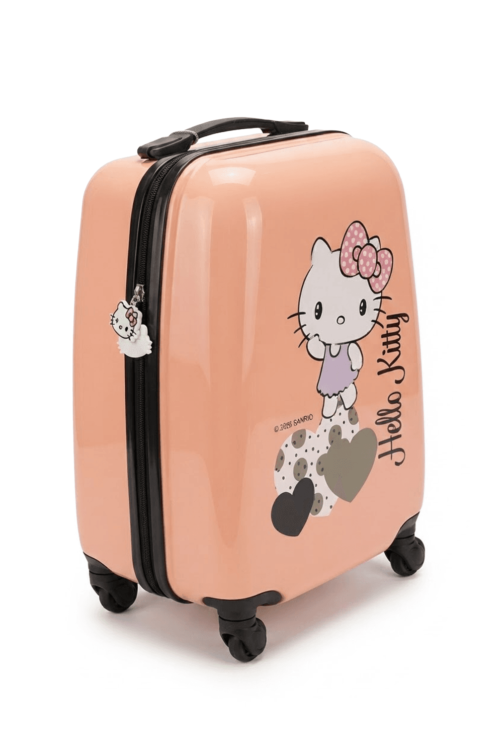 Sanrio - Hello Kitty Design Kids Trolley Luggage - Peach - 16-Inch