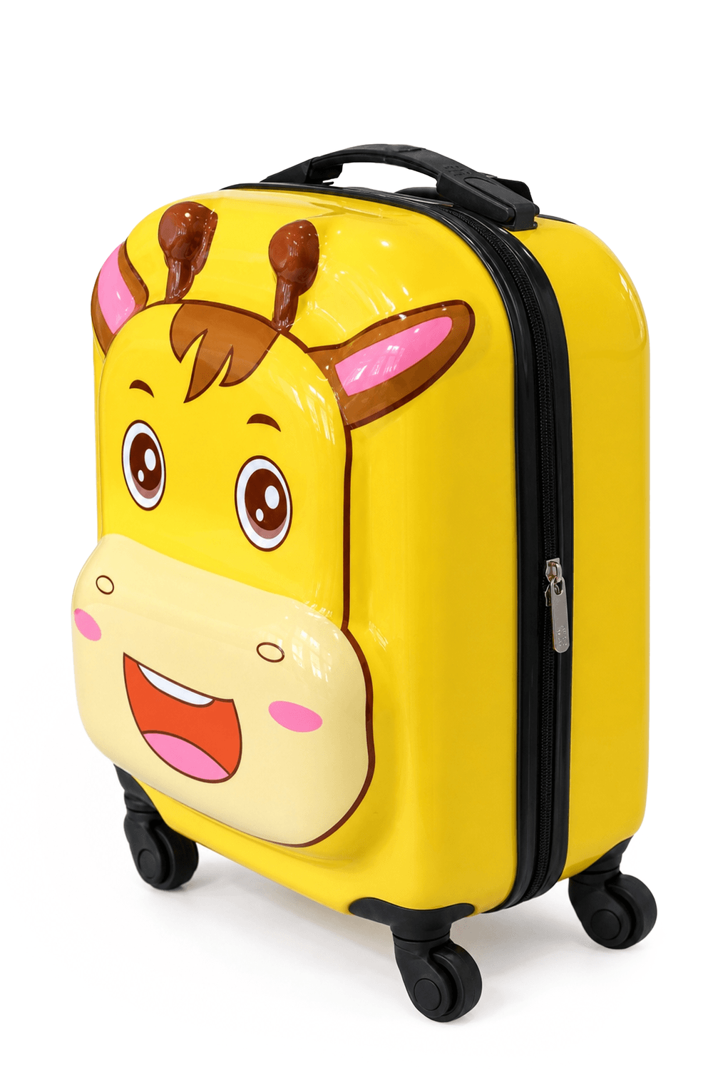 Trucare - Giraffe Design Kids Trolley Luggage - Yellow - 16-Inch