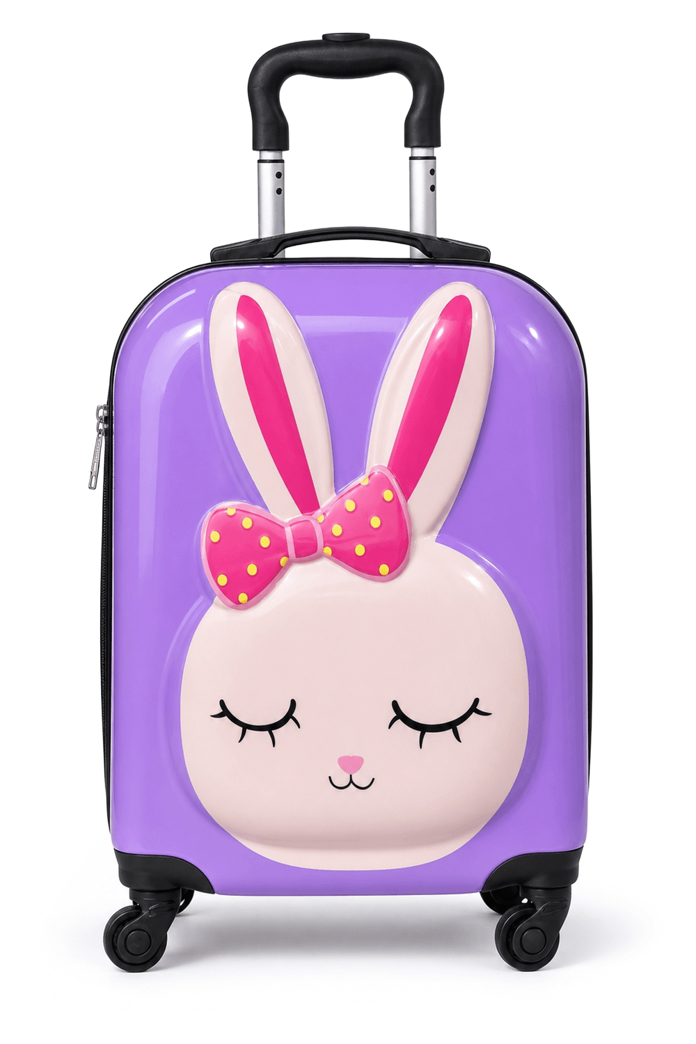 Trucare - Bunny Design Kids Trolley Luggage - Lavender - 16-Inch