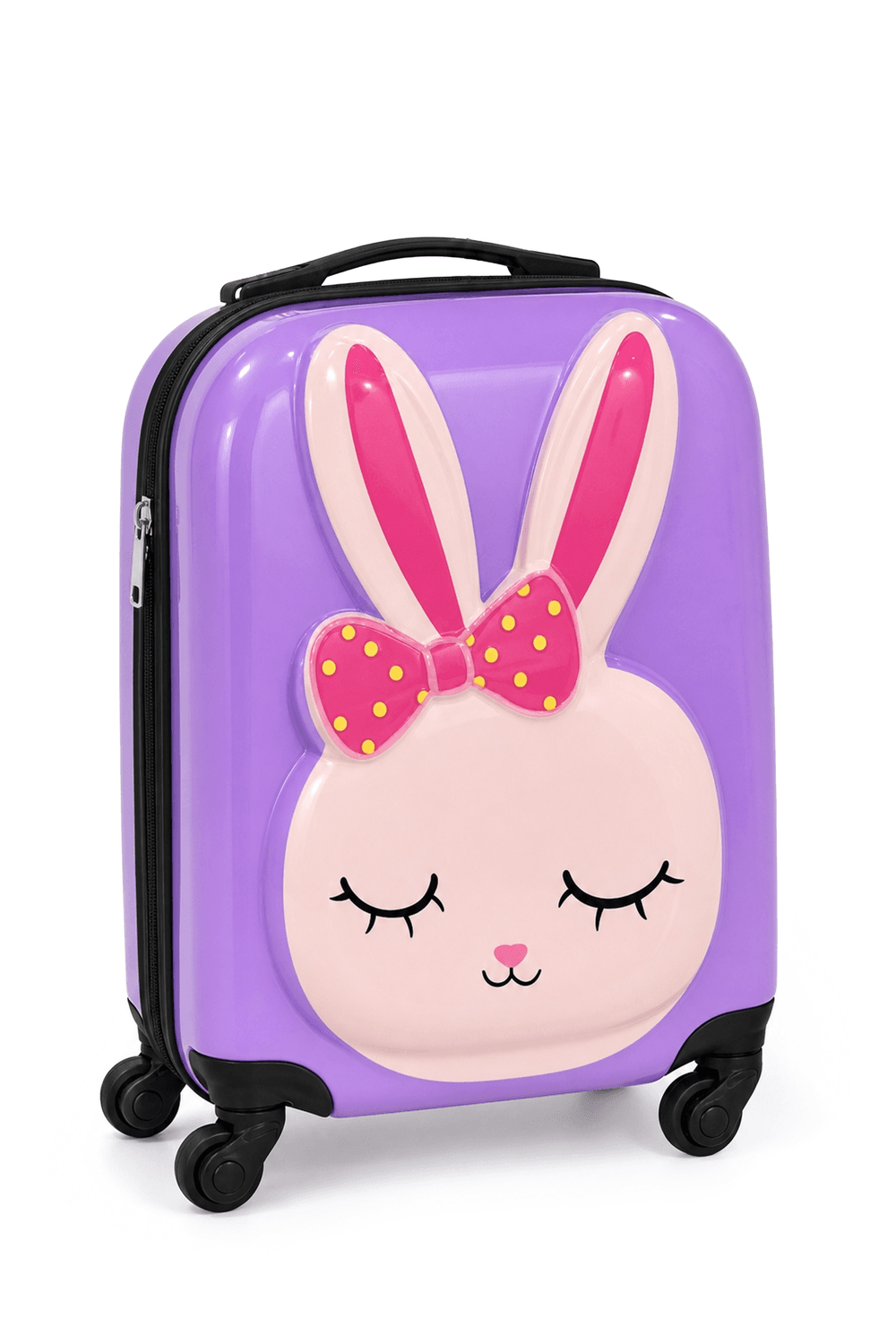 Trucare - Bunny Design Kids Trolley Luggage - Lavender - 16-Inch