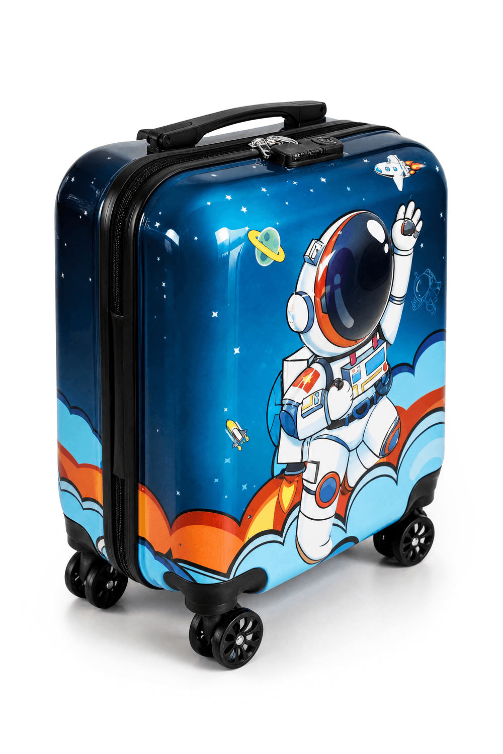 Trucare - Space Astronaut Design Kids Trolley Luggage - Multicolor - 18-Inch