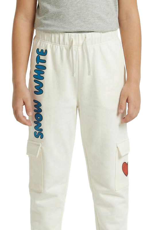 Disney - Girls' Snow White Printed Cargo Joggers - White