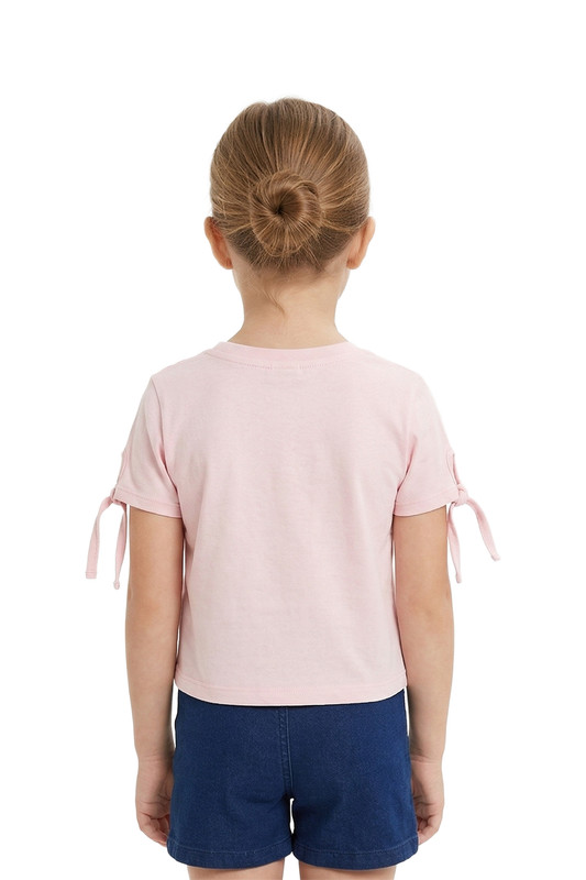 Disney - Girls' Snow White Graphic Tied Sleeves Top - Pink