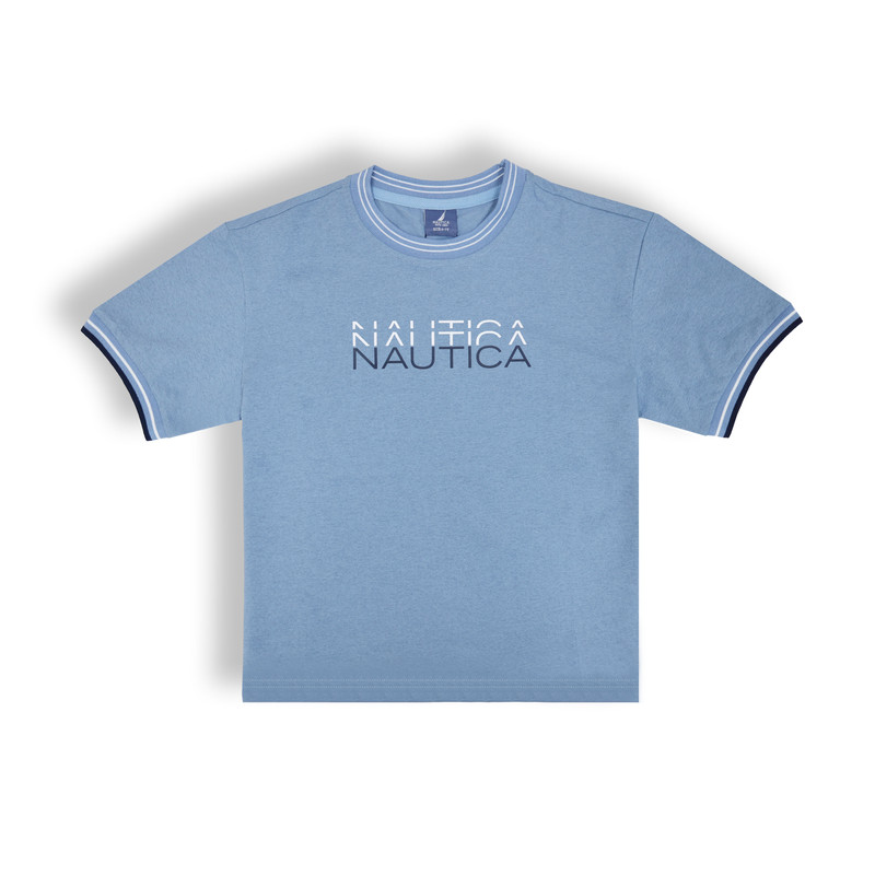 Nautica Boy's Crew Neck T-Shirt - Light Blue