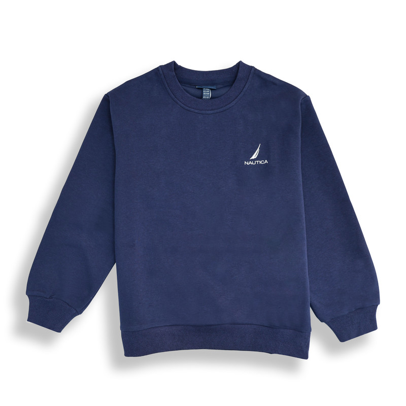 Nautica Boy's Full Sleeve Sweatshirt - Blue