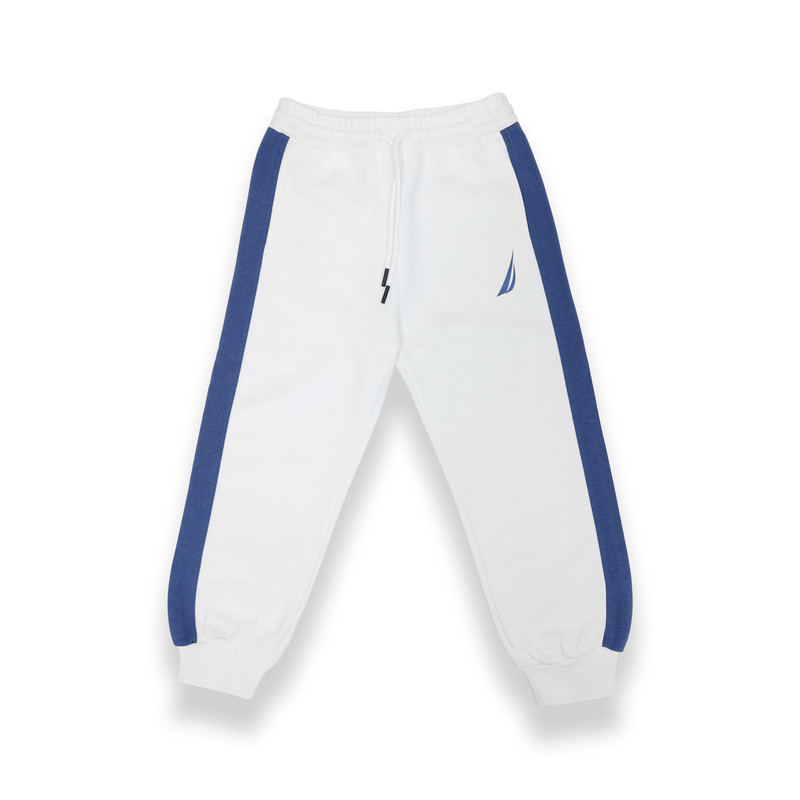 Nautica Boy's Jogger with Side Tapes - White