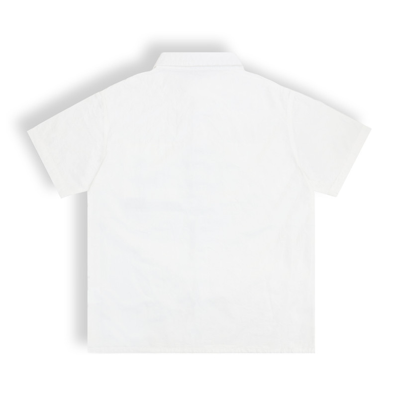 Nautica Boy's Shirt with 2 Pockets and Placement Logo - White