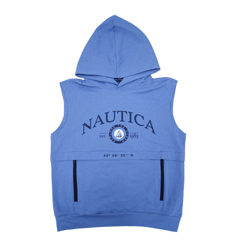 Nautica Boy's Hoodie with Zippers - Light Blue