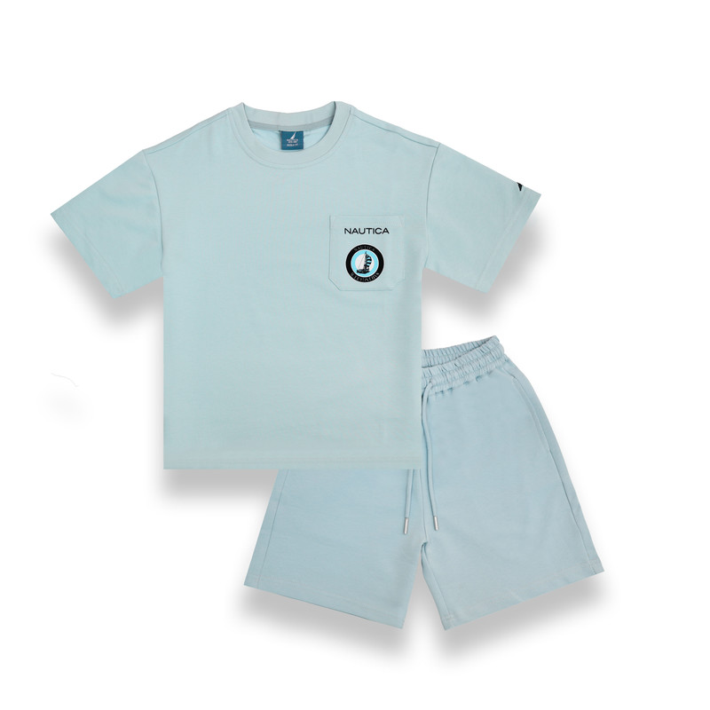 Nautica Boys T-Shirt and Shorts ST-Shirtl - Blue - 2 Pcs