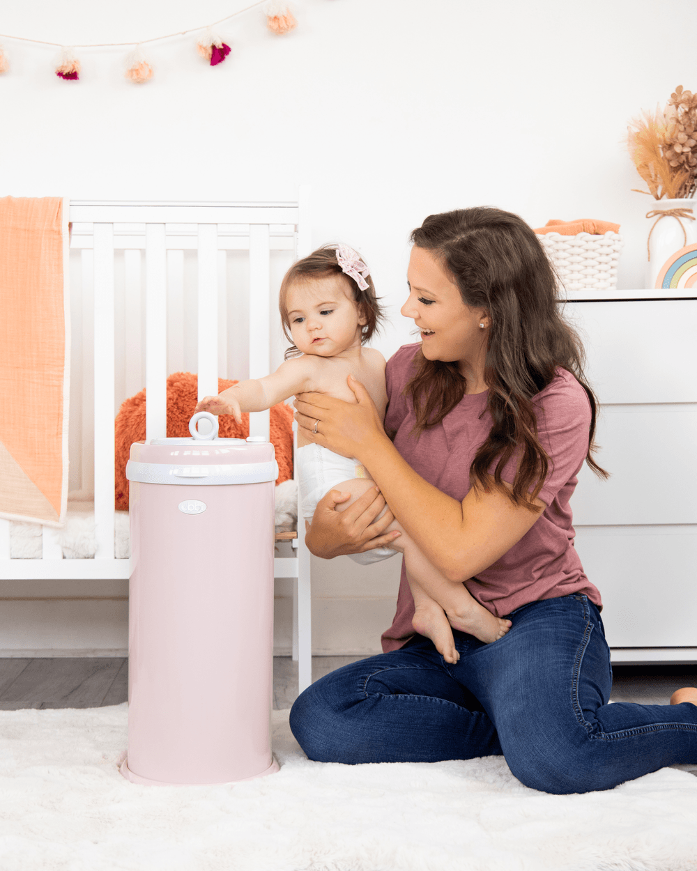 Ubbi - Diaper Pail - Blush Pink