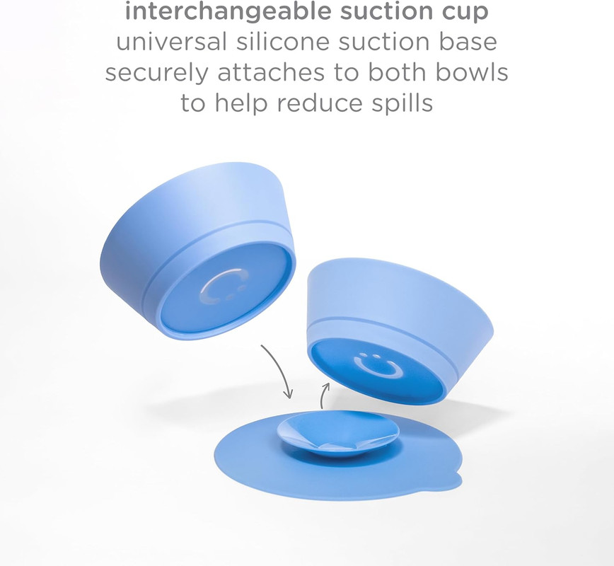 Ubbi - Baby Feeding Bowls With Suction Base Set - Multicolor - 3 Pcs