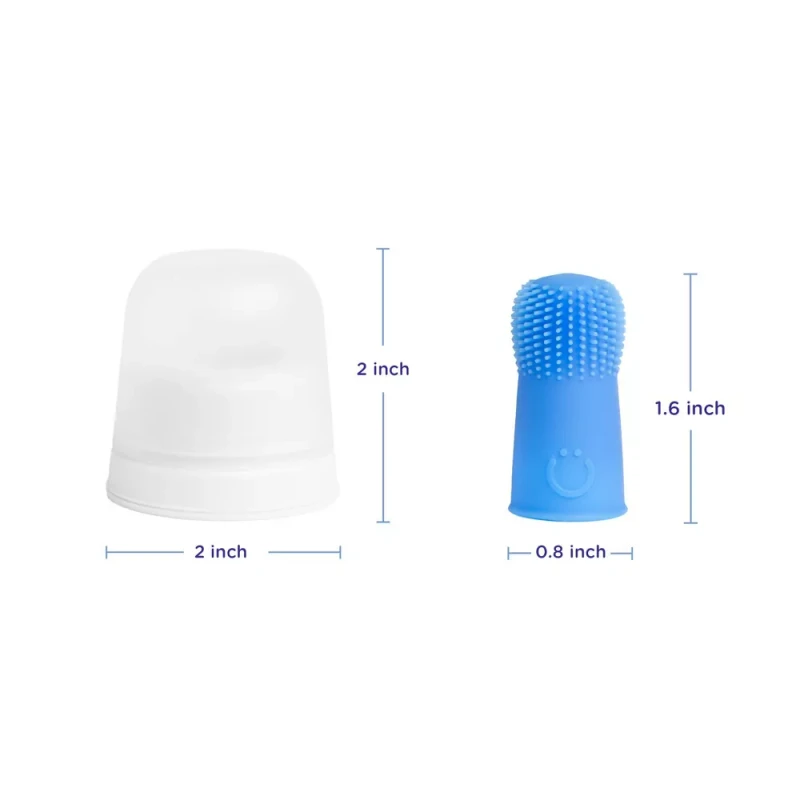 Ubbi - Baby Silicone Finger Toothbrush With Storage Case - Pack of 2