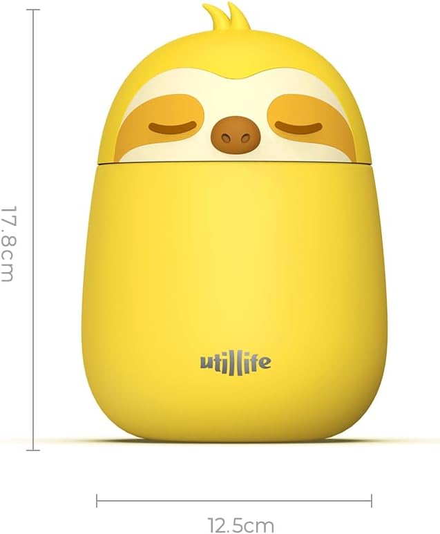 Utillife - Zoofiesta Kids Insulated Food Jar Sloth - Vacuum Thermos