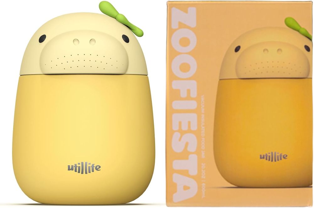 Utillife - Zoofiesta Kids Insulated Food Jar Dugong - Vacuum Thermos