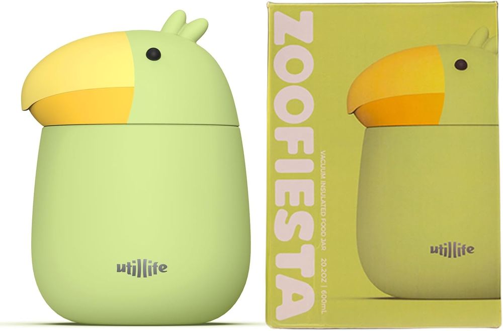 Utillife - Zoofiesta Kids Insulated Food Jar Toucan - Vacuum Thermos