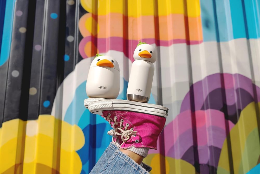Utillife - Zoofiesta Kids Insulated Food Jar Duck - Vacuum Thermos