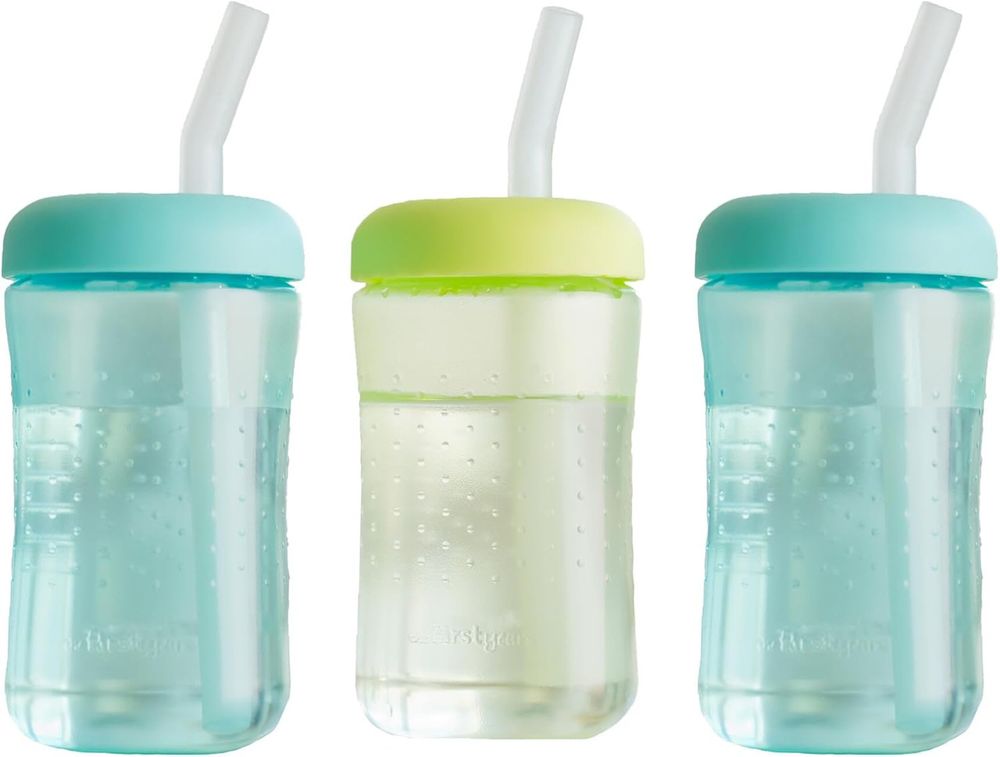 The First Years - Squeeze & Sip Toddler Straw Cups - Pack Of 3 - 207 ml