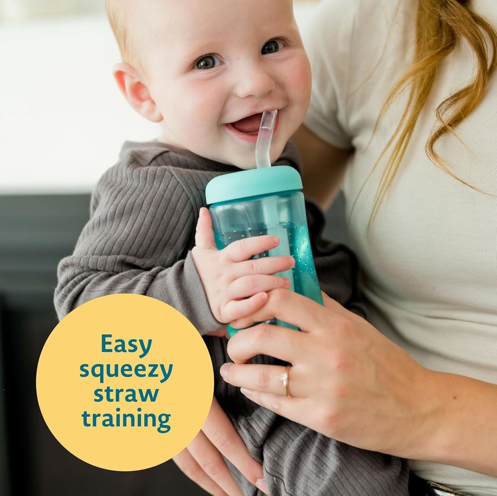The First Years - Squeeze & Sip Toddler Straw Cups - Pack Of 3 - 207 ml