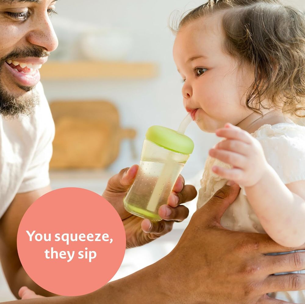 The First Years - Squeeze & Sip Toddler Straw Cups - Pack Of 3 - 207 ml
