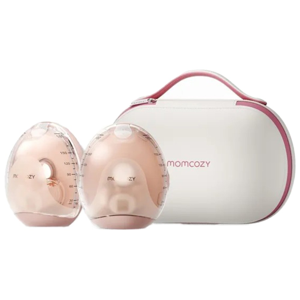 Momcozy - Air 1 Double Hands Free Ultra-slim Wireless Charging Breast Pump - Gold