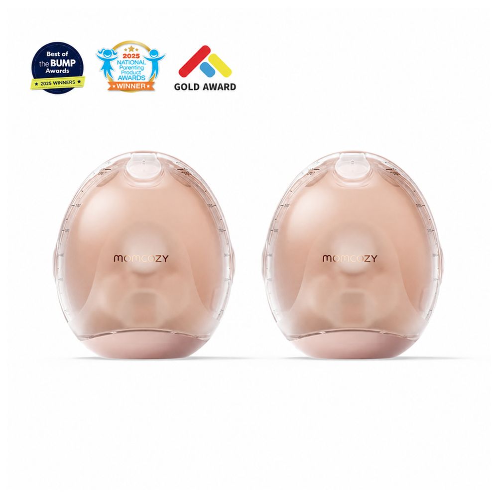 Momcozy - Air 1 Double Hands Free Ultra-slim Wireless Charging Breast Pump - Gold