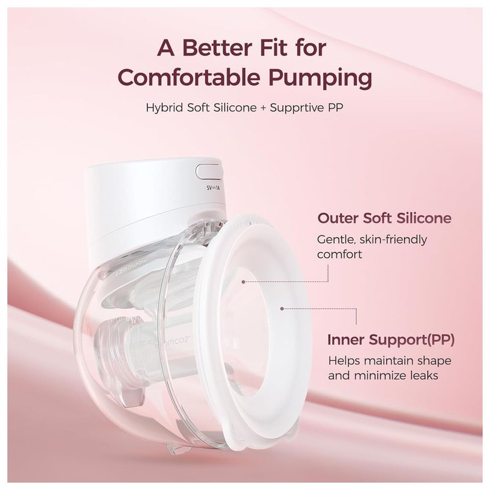 مضخة الثدي المزدوجة Momcozy - S12 Pro Quick Hands-free Wearable Double Tits Pump - أبيض