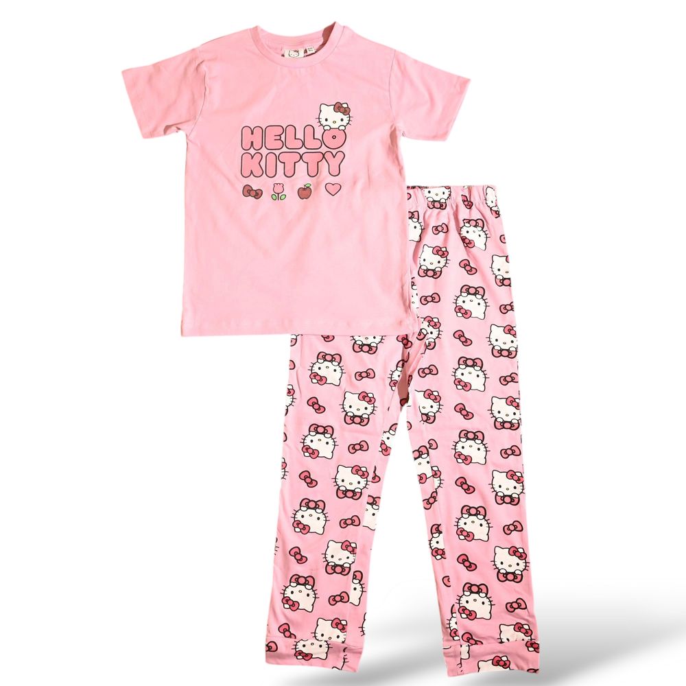 Hello Kitty Girl Shortsleeve Pajama Sets - Pink