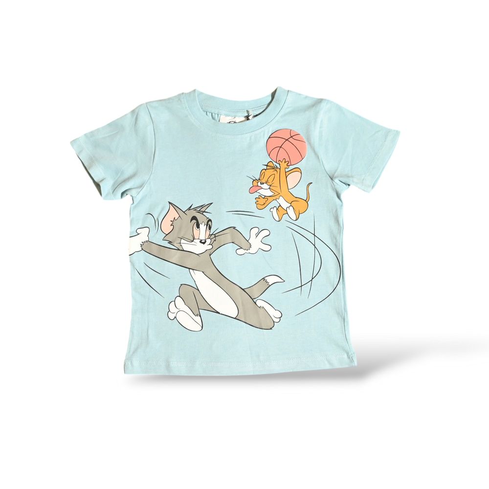 Tom & Jerry Girl's Shorts Set - Blue/Yellow