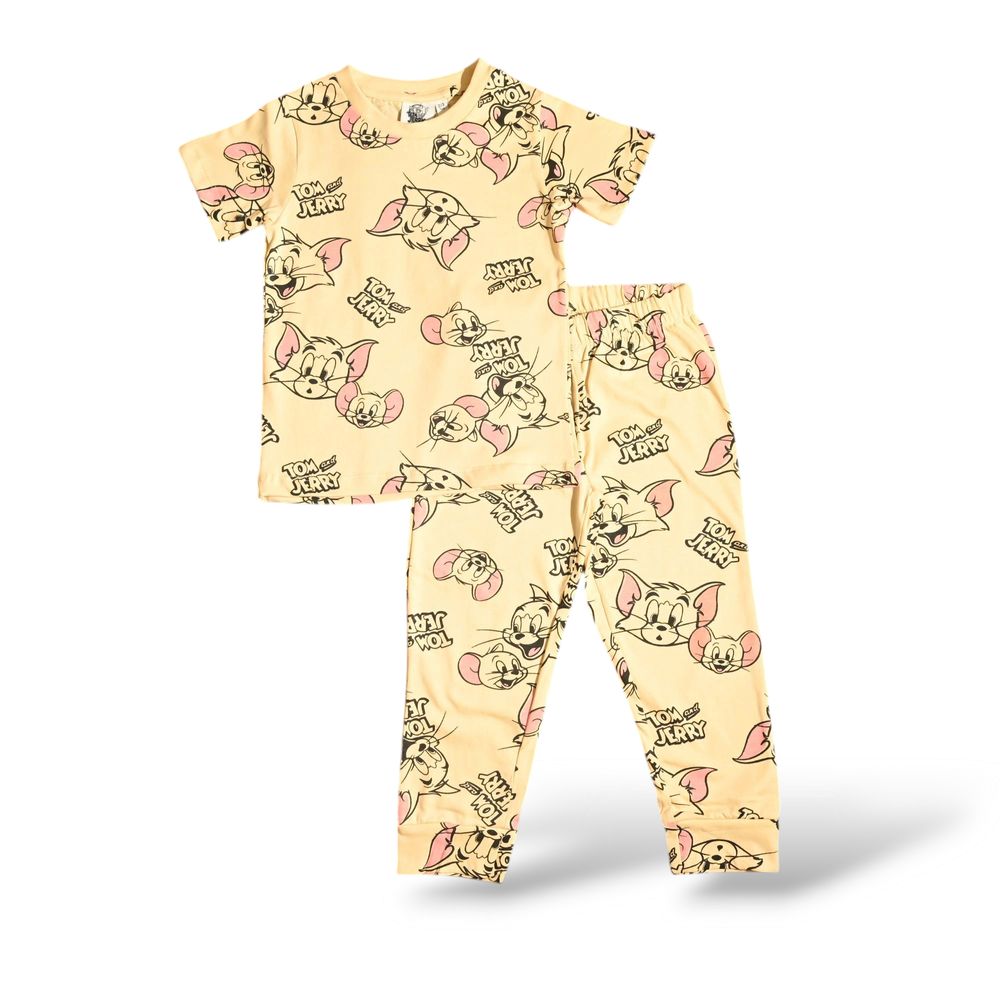 Tom & Jerry Boys Short Sleeve Pajama Set - Multicolor