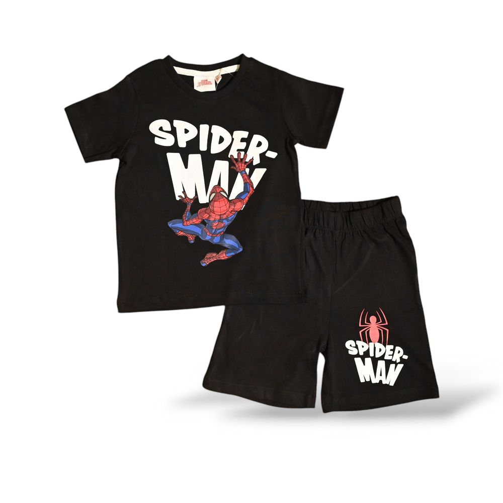 Spiderman Boys Short Set - Black
