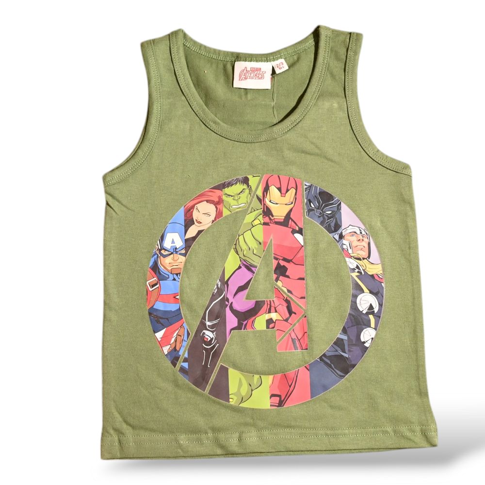 Avengers Boys Summer Sleeveless & Short Set - Green