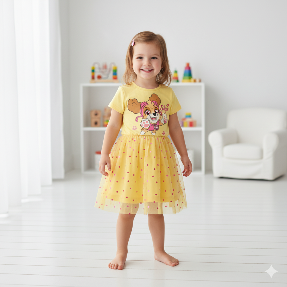 Paw Patrol Girl's Tulle Dress - Yellow