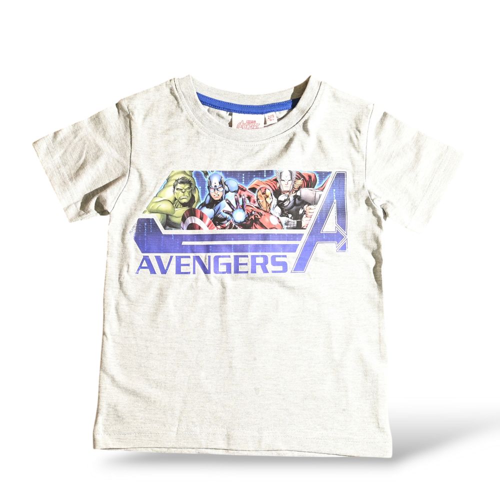 Avengers Kids Short Sleeve Top and Pyjama - Blue/White - 2 Pcs