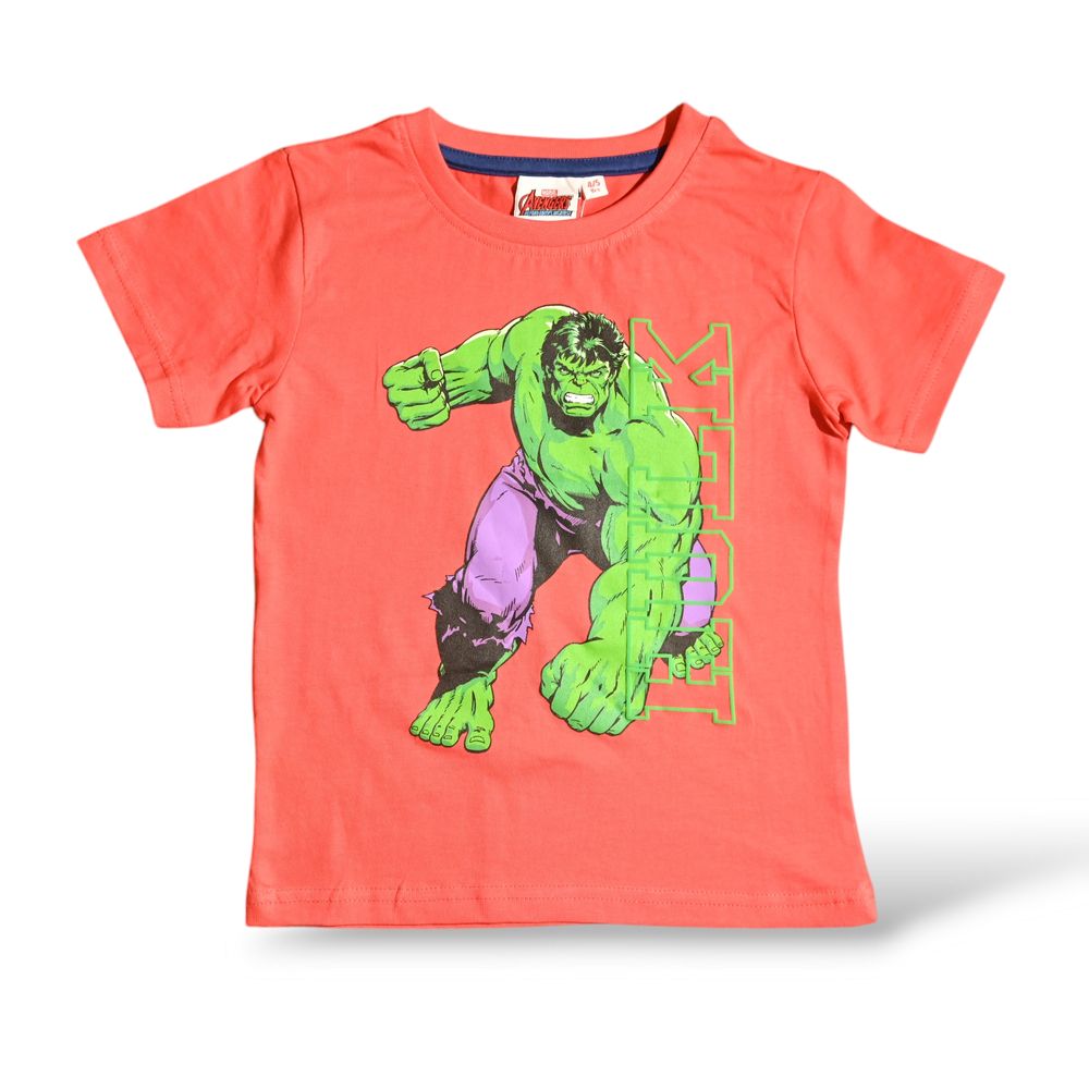 Avengers Boy's Hulk Printed Pyjama T-Shirt & Pants Red/Blue - 2 Pcs