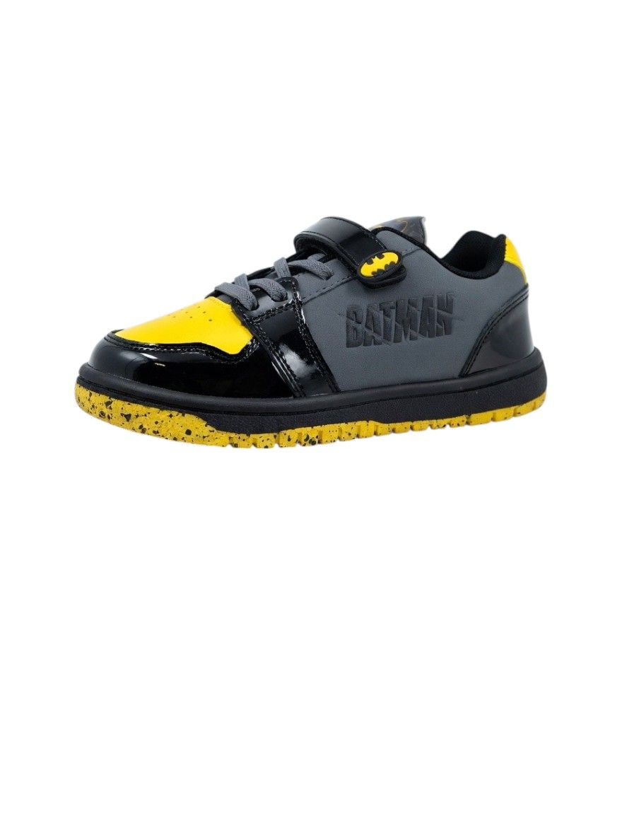 Batman Boy's Velcro Casual Sports Sneakers - Black/Yellow
