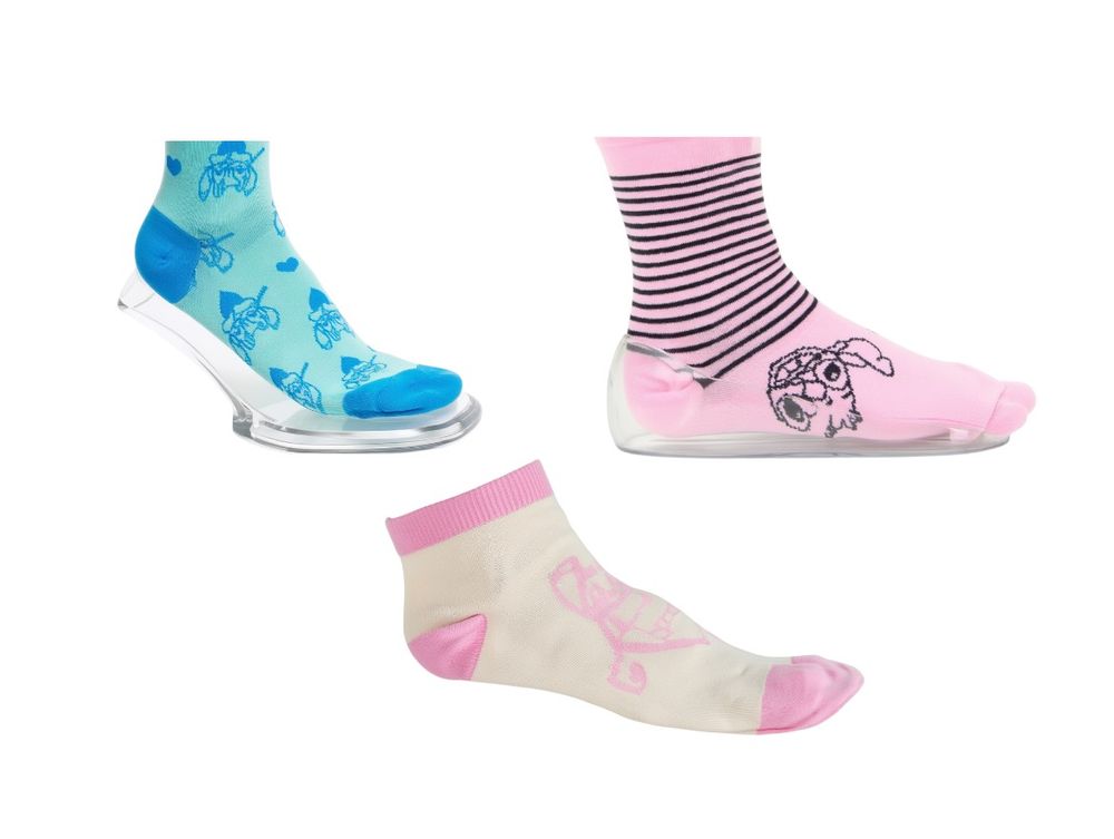 Lilo & Stitch Girl's Anklet Socks - Pink/Blue - 3 Pcs