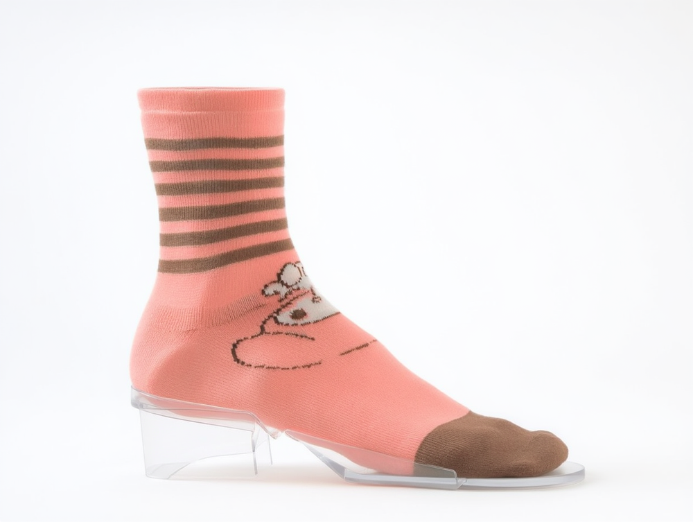 Hollywood Magic Girl's Melody Anklet Socks - Pink/Orange - 3 Pcs