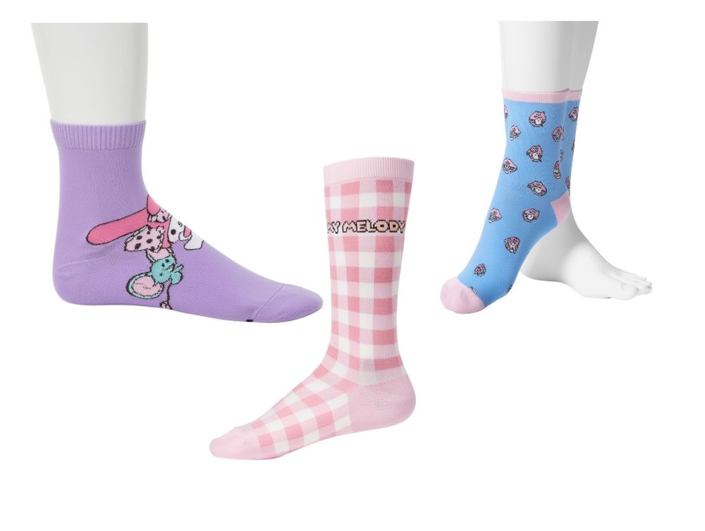 Hollywood Magic 3pc-Set Girl's My Melody Anklet Socks - Multicolor