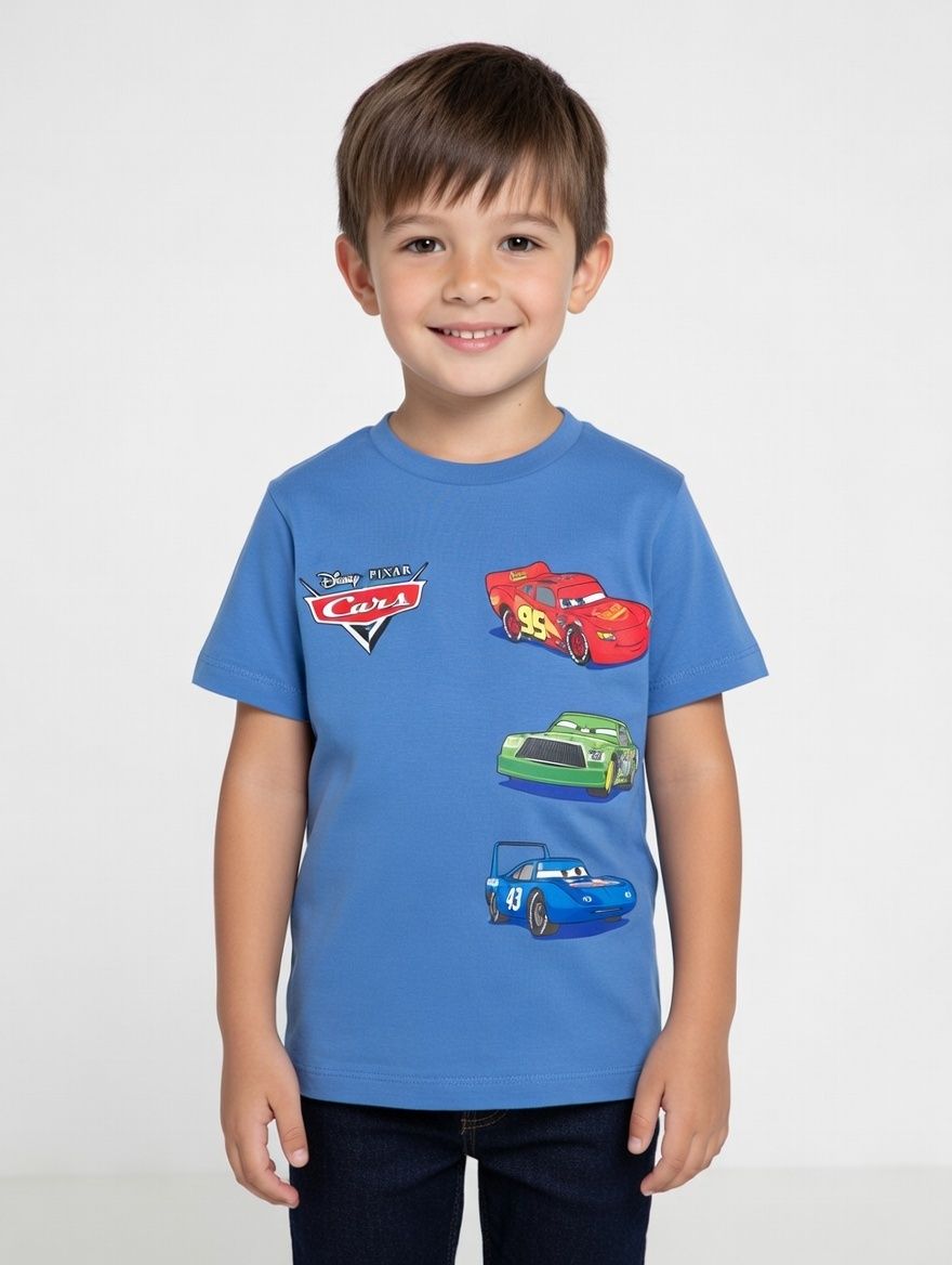 Cars Boy's Polo T-Shirt - Blue