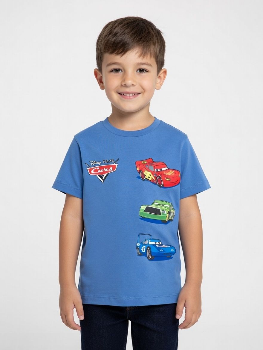 Cars Boy's Polo T-Shirt - Blue