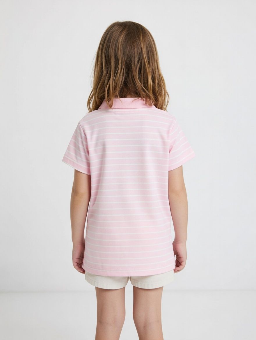 Disney Girl's Polo T-Shirt - Pink