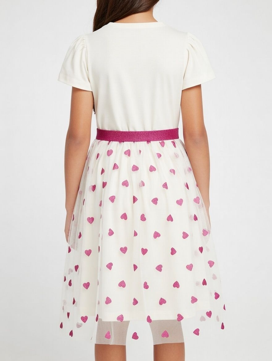 Hello Kitty Printed Tulle Dress - Cream