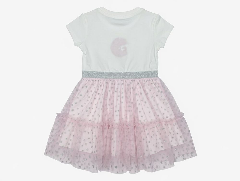 Smurfs - Girl's Printed Tulle Dress - White