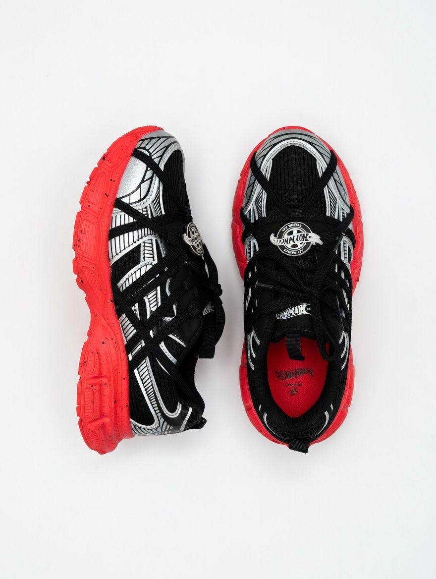 Hot Wheels Boy's Lace-Up Casual Sports Sneakers - Multicolor