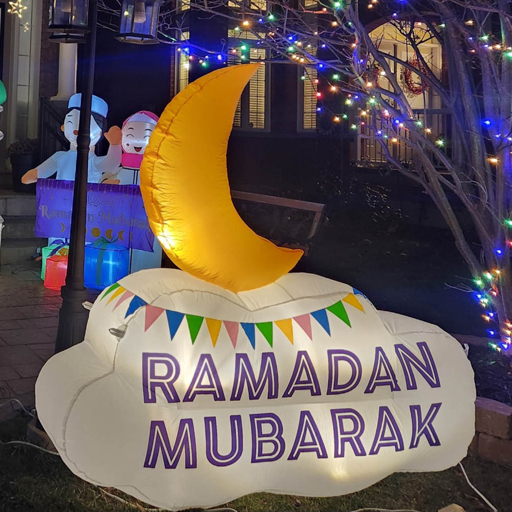 نيو تراديشنز ستور - بالون رمضان قابل للنفخ هلال عاكس